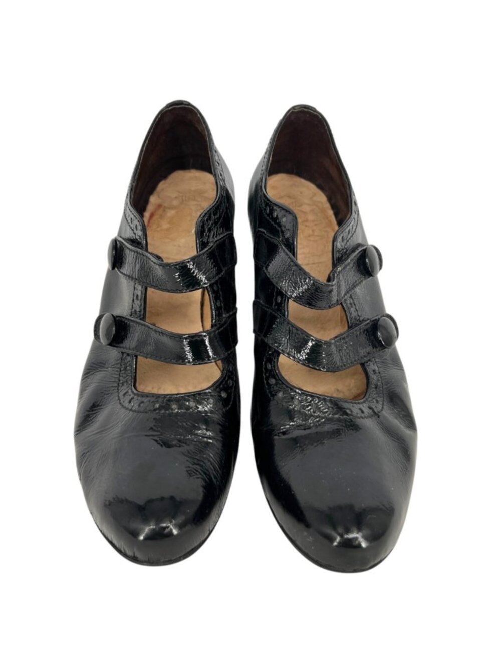 Wolky Waltz Mary Jane Shoes Black Patent Double Strap Size 42 EU 11 US